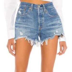 Levi's Premium 501 Raw Hem Jean Short, Capital E, 31x2, 12” in, NWT, $70 MSRP